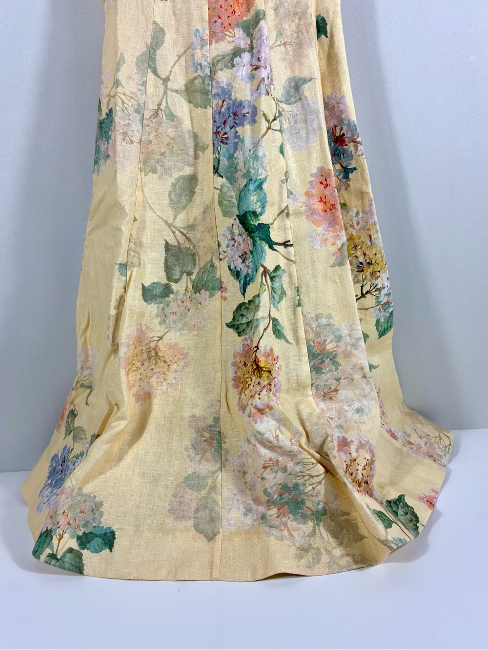 Zimmermann Illuminate Picnic Floral Linen Dress 2P Lemon Hydrangea NWT - Picture 14 of 17